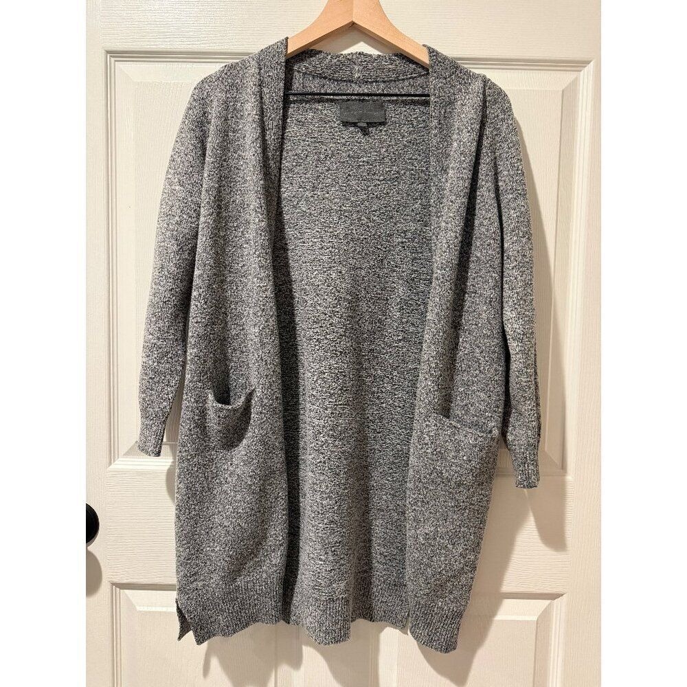 Sunday In Brooklyn Anthropologie Gray Cardigan Long Open Sweater Cozy Cottage S